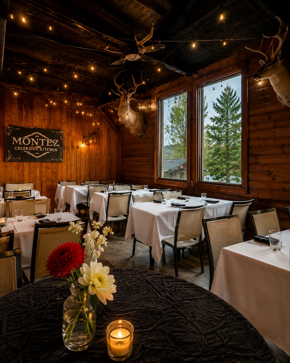 A table inside Montez